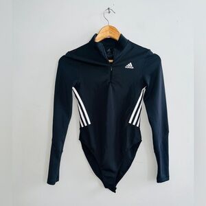 ADIDAS Bodysuit Mesh Leotard Long Sleeve Sz XS